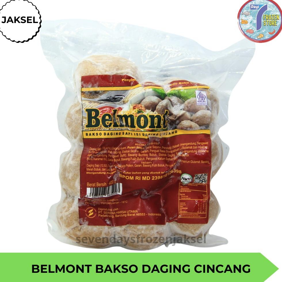 

Bakso Sapi Isi Daging Cincang Belmont Kemasan 400 Gr aSt
