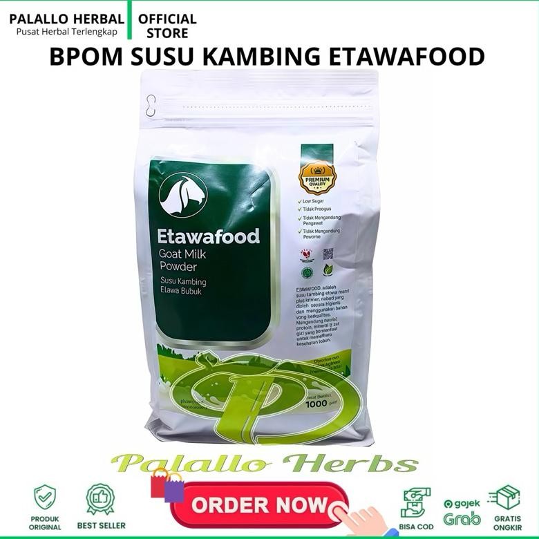 

BPOM Susu Kambing Bubuk Etawafood Goat Milk Powder 1000GR Susu Kambing Etawa Bubuk ORIGINAL aSt
