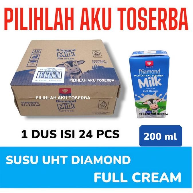 

Susu DIAMOND UHT Full Cream ukuran 200 ml - ( HARGA 1 DUS ISI 24 ) aSt