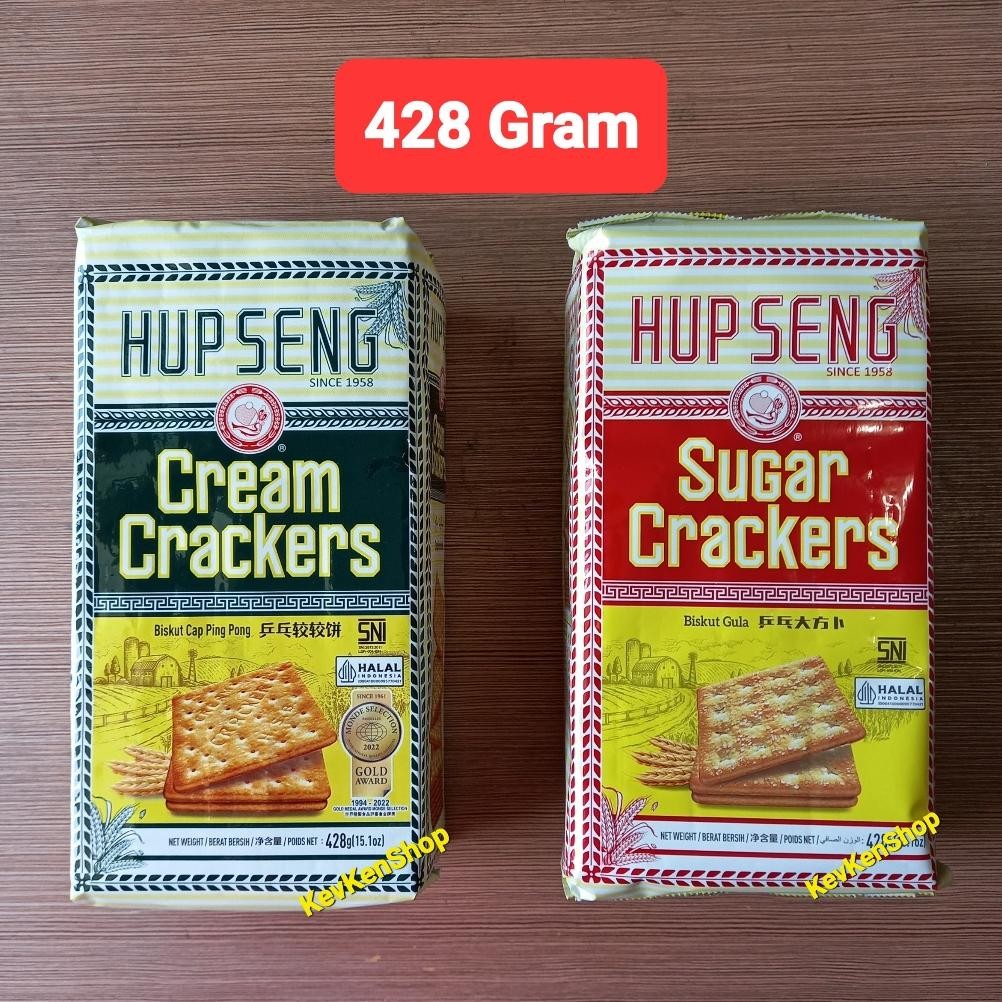 

Hup Seng Cream Crackers atau Sugar Biskuit Kreker Gula 428gram HupSeng Harga per Bungkus 428 Gram BPOM HALAL aSt