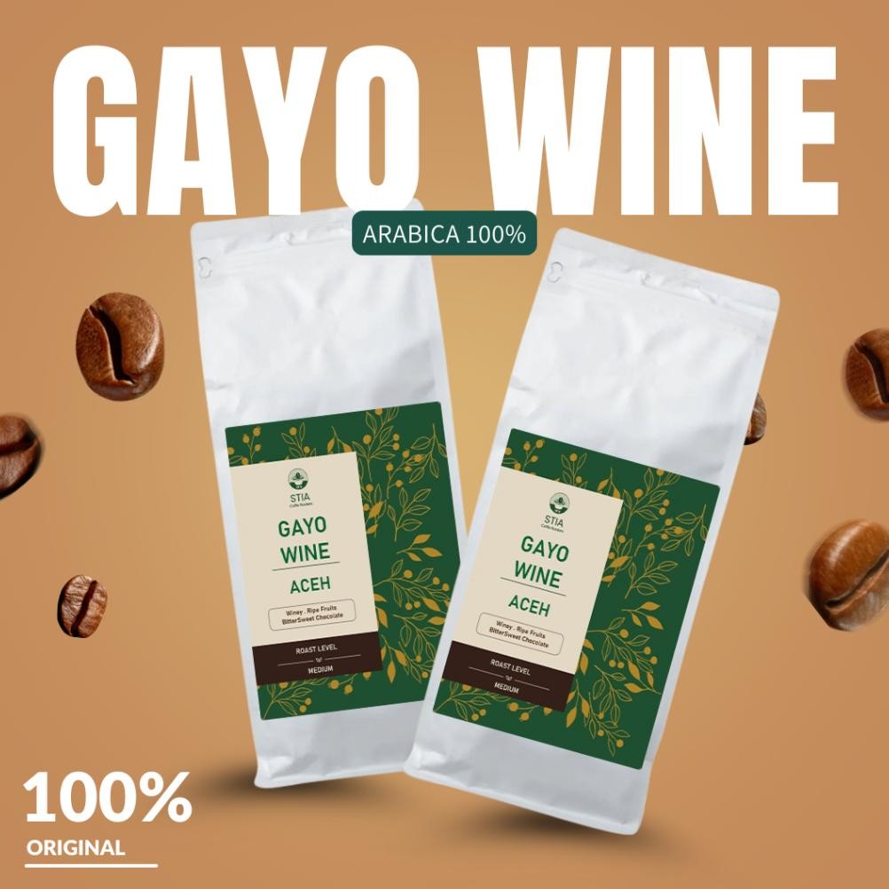 

STIA Biji Kopi Bubuk Arabika Gayo Wine Aceh Arabica Coffe Bean Single Origin Grade1 Espresso Manual Brew aSt