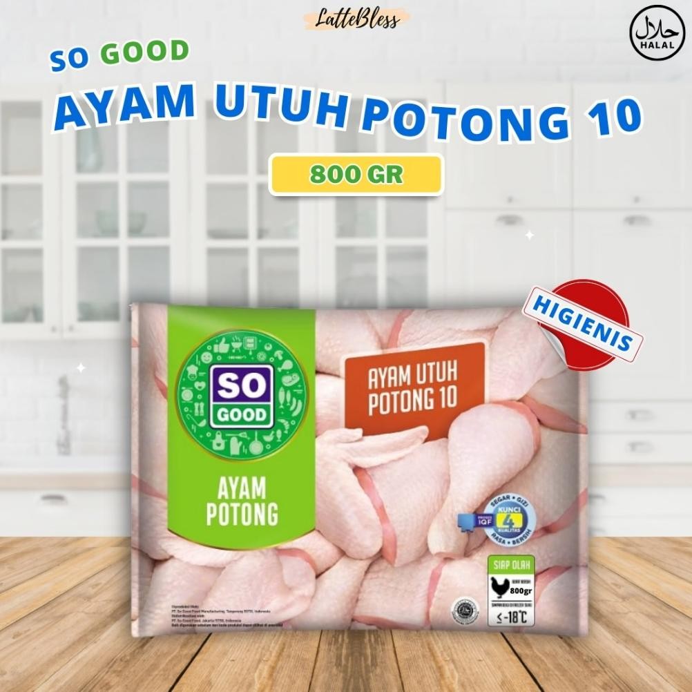

AYAM UTUH POTONG 10 SO GOOD 800GR JAPFA HIGIENIS HALAL aSt