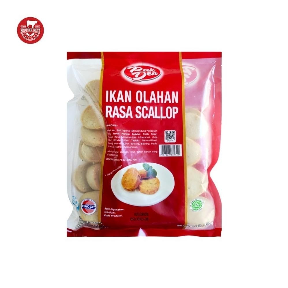 

PakDen Scallop Ikan 500gr Halal Beku - Brothermeatshop aSt