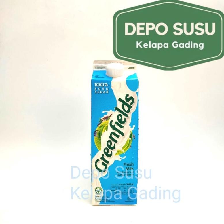 PROMO Susu Greenfields Fresh Milk 1L KEMASAN TUTUP RESMI | Greenfield Plain Full Cream 1 litter aSt