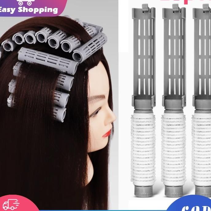 20Pcs Roll Rambut Kecil Kriting Roll Rambut Curly Roll Rambut Keriting Korea Blokar Rambut