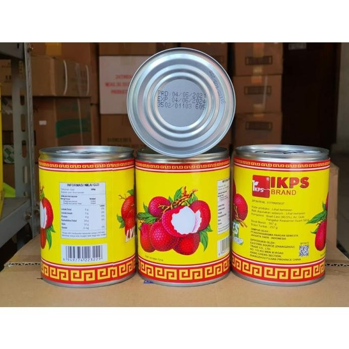 

IKPS Buah Lychee Leci in Syrup Sirup Kaleng bukan Herring Brand Dus aSt