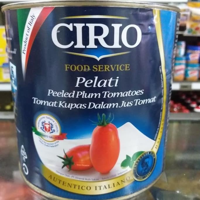 

Cirio Tomato Peeled 2.5kg Pelati Tomat Kupas Dalam Jus Tomat DBK aSt