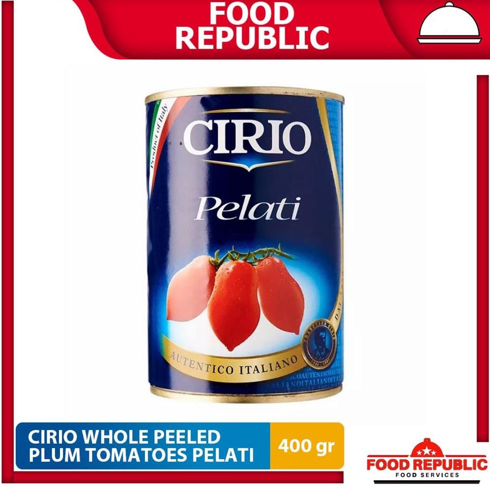 

Cirio Whole Peeled Plum Tomato 400 GR Tomat Kupas Dalam Jus Tomat aSt