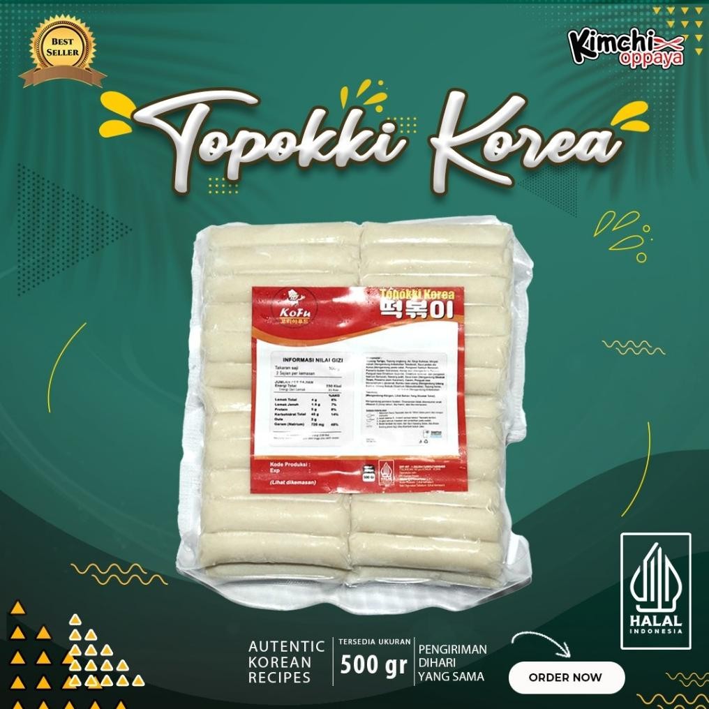 

Topokki Ricecake Tteokbokki 500 Gram Halal aSt