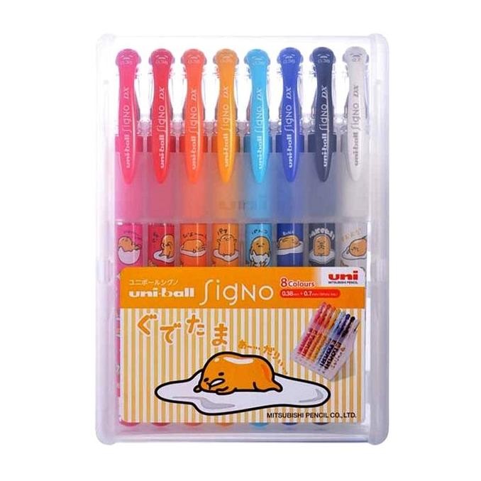 

SET SIGNO GUDETAMA UM-186U-8C 0.38MM ISI 8 PULPEN ANTI LUNTUR LUCU