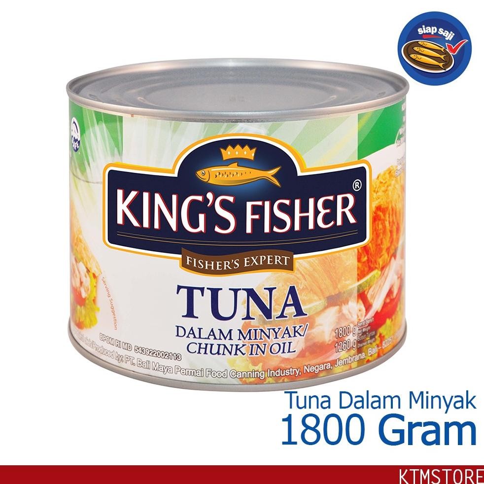 

KtmStore King's Fisher Tuna Minyak Nabati 1800g Tuna in Oil Daging Tuna Makanan Kaleng aSt