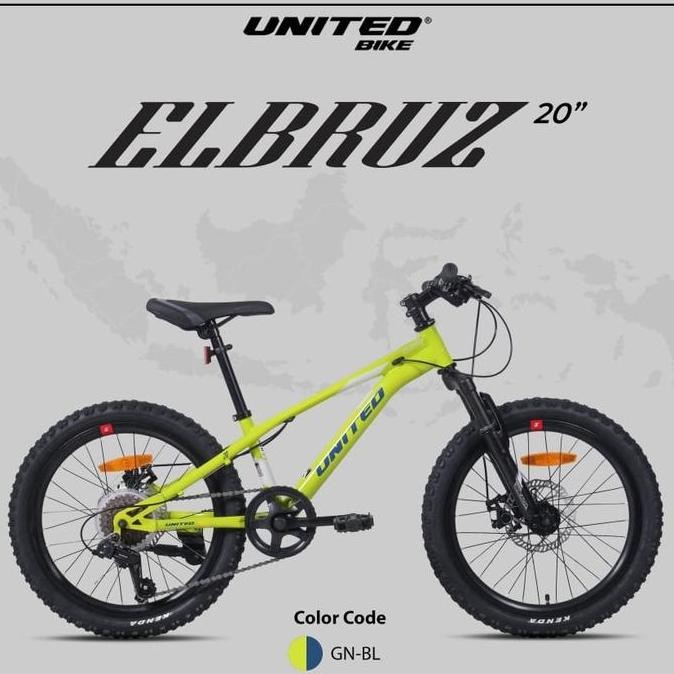 TERMURAH - Sepeda Gunung Anak United MTB 20 inch Elbruz Rem Cakram Mekanik