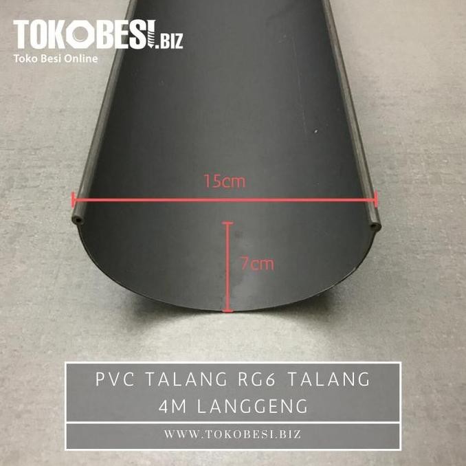 (Allthebest) PVC Talang RG6 talang 4m Langgeng