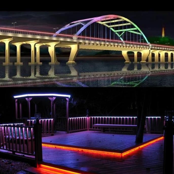 (Allthebest) p plus (COD) Lampu LED Strip Hari Kemerdekaan 6 Warna Lampu Hias/Lampu hias bendara har