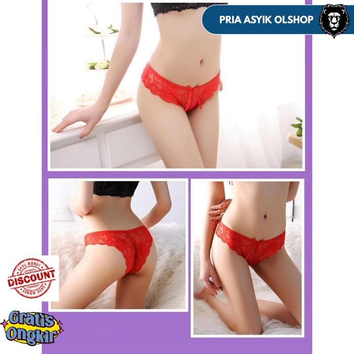 WANITA CELANA DALAM SEXY HOT G STRING LACE TRANSPARAN THONG C096 BY PRIA ASYIK OLSHOP