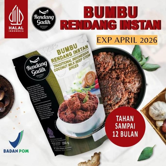 

DISKON! BUMBU RENDANG INSTAN GADIH - RENDANG PADANG MEDIUM SPICY