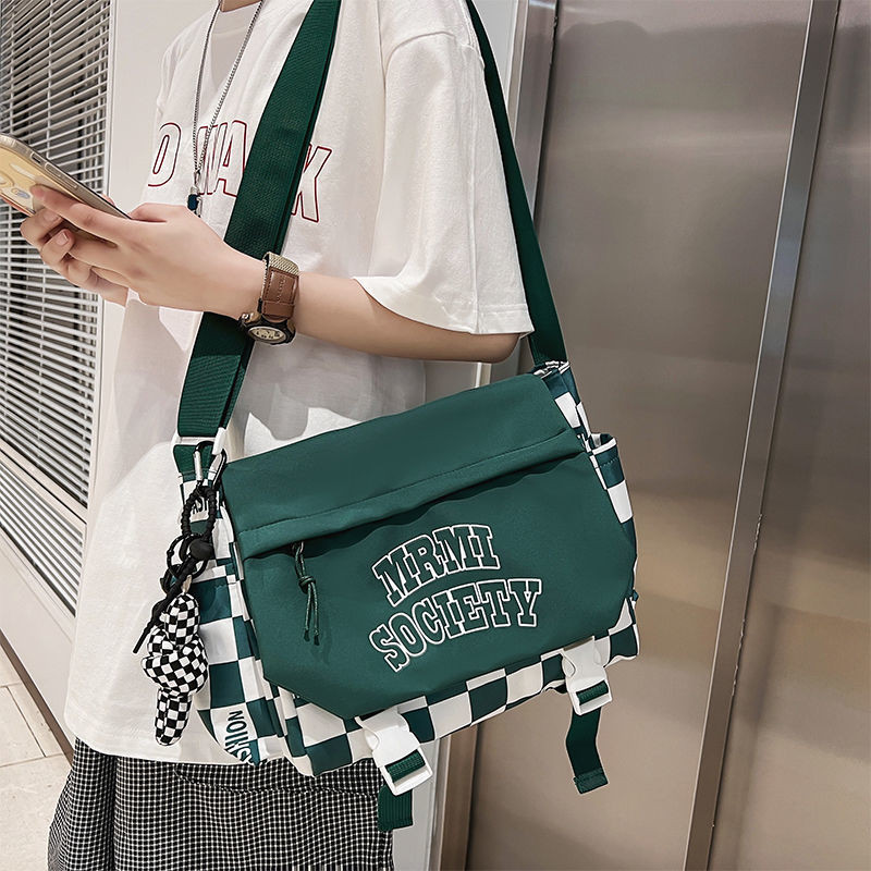 【Tas Bagus】【COD】Tas Selempang Bahu Kasual Kapasitas Besar Gaya Korea Untuk Siswa Pria Dan Wanita Ran