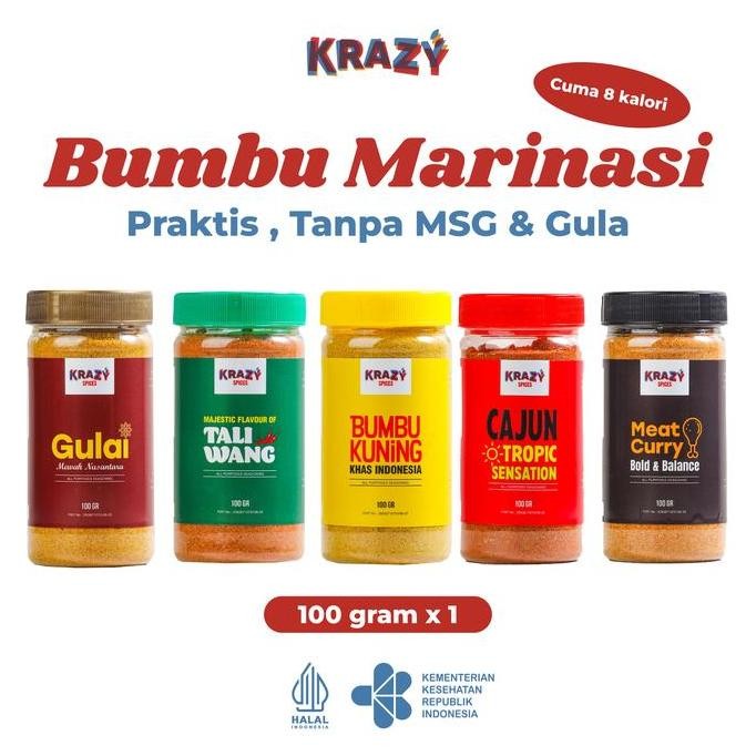 

DISKON! KRAZY SPICES BUMBU MARINASI DRY RUB 100GR BUMBU RENDAMAN DAGING DIET RENDAH KALORI