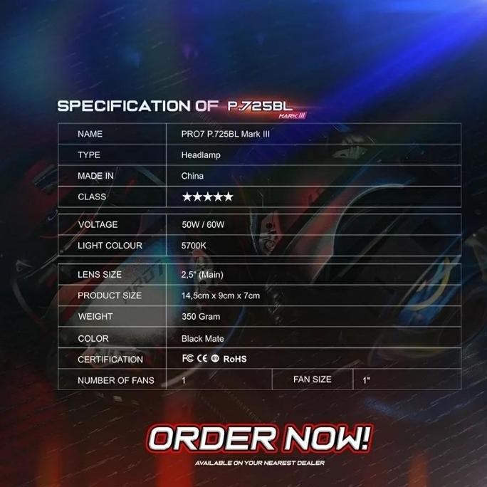 Biled Pro7 P.725Bl Mark Iii / Projie Pro7 P725 Bl Mark 3 / Proyektor Pro7 P.725Bl Mk 3 Projector Blu