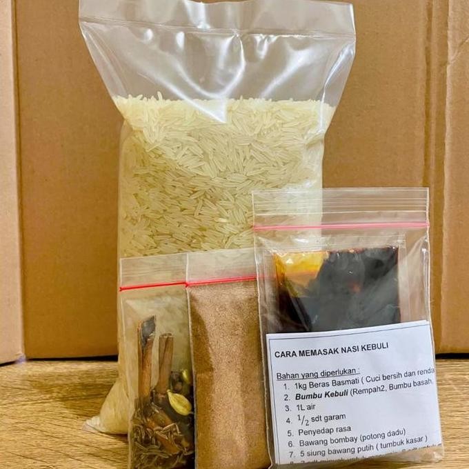 

DISKON! PAKET NASI KEBULI 3IN1 BERAS BASMATI + BUMBU KEBULI LENGKAP