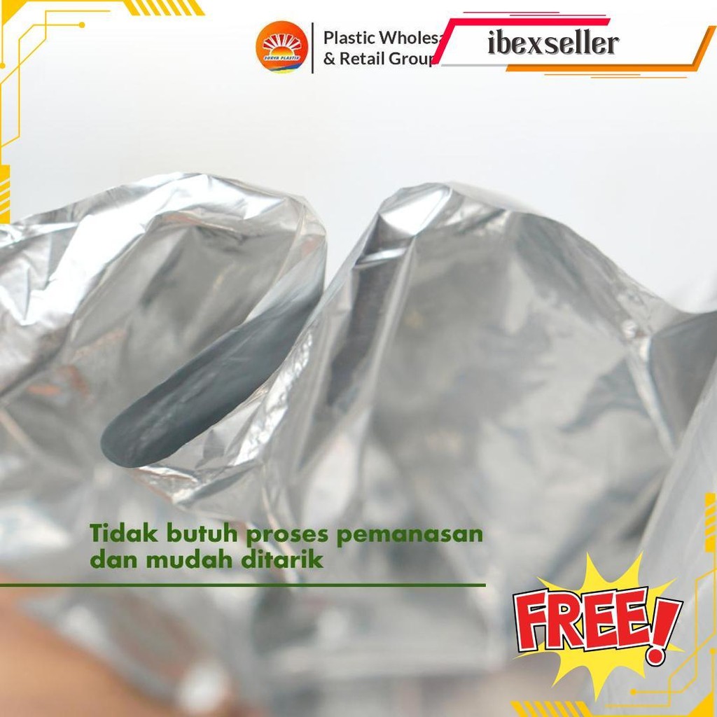 Plastik Mulsa Perak 1 Roll 8 Kg Mulsa Grenjeng Lebar 90 Cm Terlaris