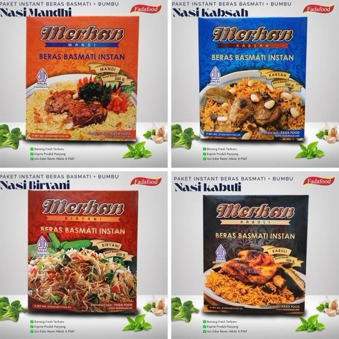 

DISKON! MERHAN PAKET BIRYANI ARAB 500GR BERAS BASMATI + BUMBU KABULI/MANDI/KABSA