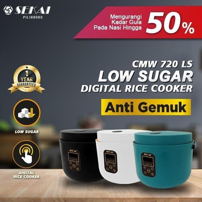 BEBAS ONGKIR - SEKAI CMW720LS Rice Cooker Low Sugar