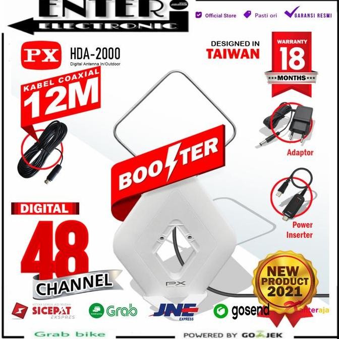 TERLARIS - PX ANTENA HDA2000 - PX INDOOR OUTDOOR ANTENA LED DIGITAL HDA 2000