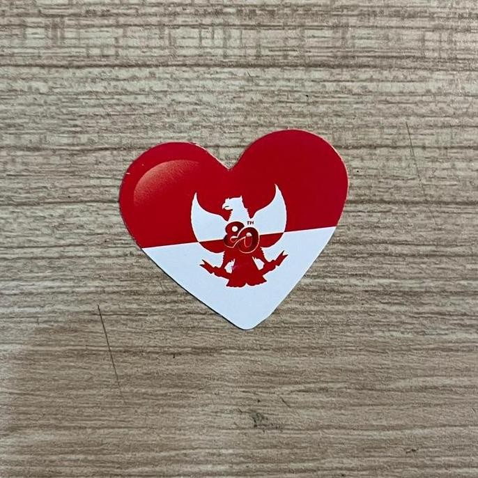 

(Allthebest) Stiker Pipi Hati Bendera Merah Putih HUT RI isi 30 pcs