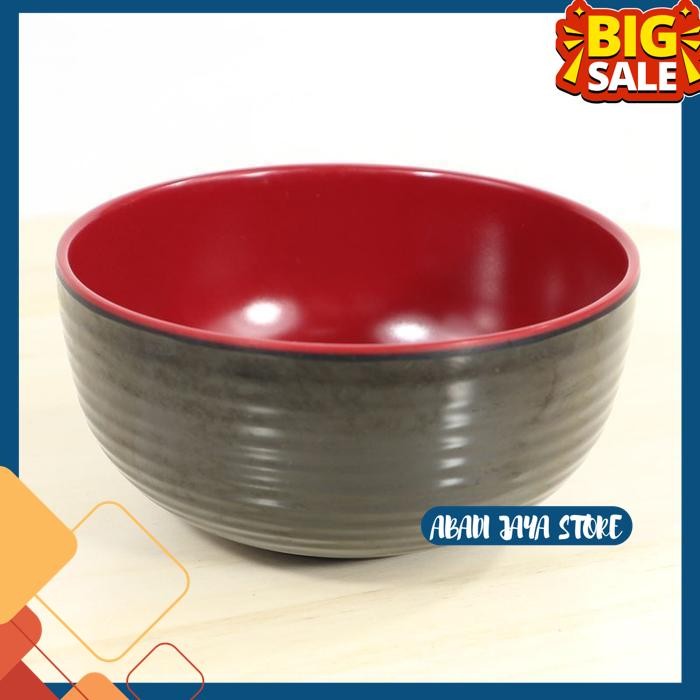 MANGKOK KUAH ULIR DATAR 4 INCH TEMPAT SUP NASI PIRING BENTO HOKBEN BY ABADI JAYA STORE