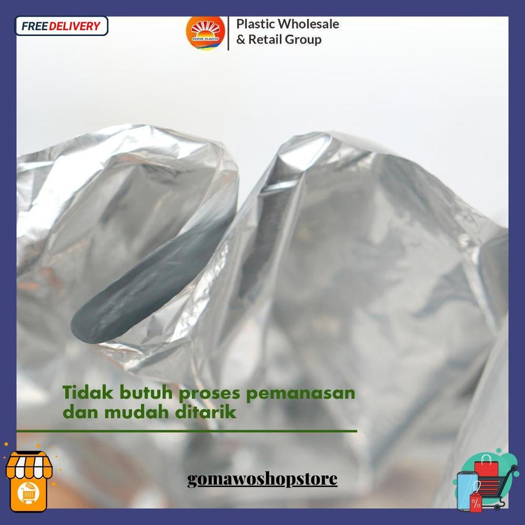 Plastik Mulsa Perak 1 Roll 8 Kg Mulsa Grenjeng Lebar 90 Cm Cod