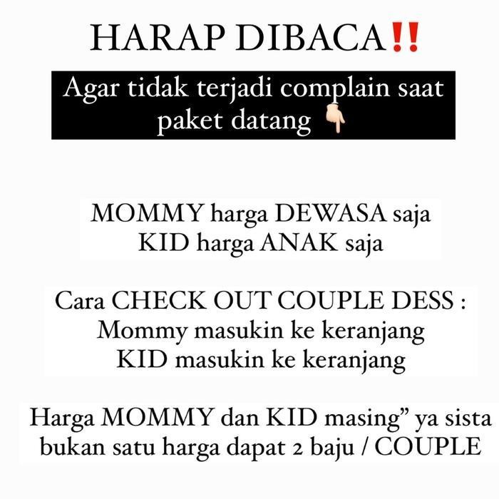 Kif AuroraS - Raline Couple Dress | Dress Ibu Dan Anak | Dress Natal