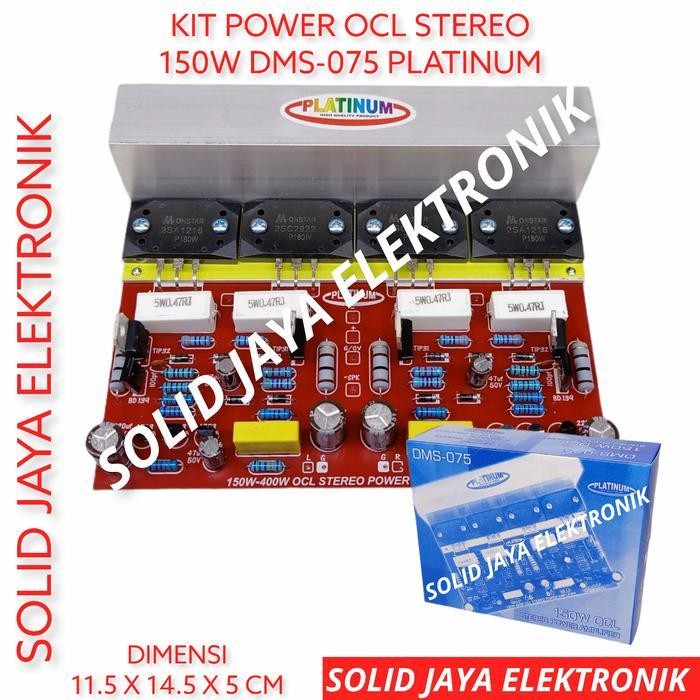 KIT POWER 150W OCL STEREO AMPLIFER 150 WATT TR SANKEN II PLATINUM ASLI