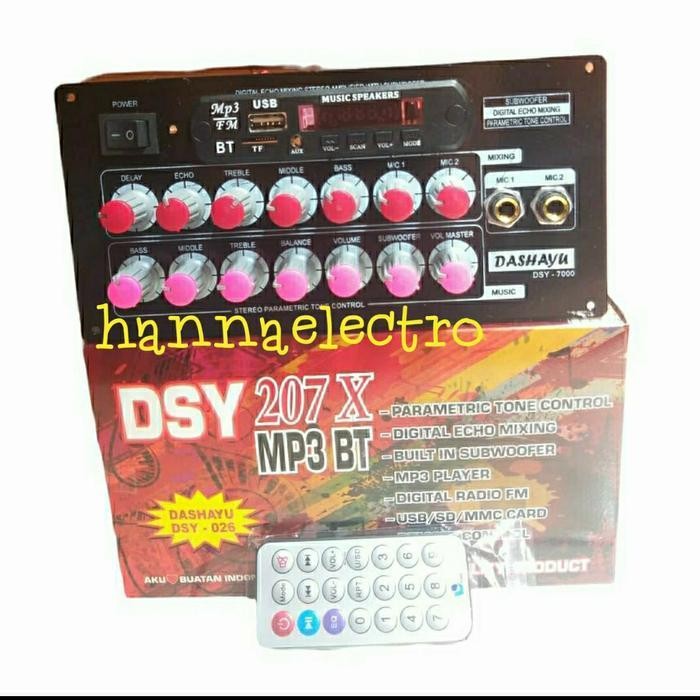 kit tone control stereo mp3 bt bluetooth dsy 207x