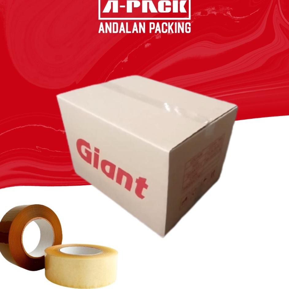 

1Dus Lakban Jumbo Bening Lakban Jumbo Cokelat Giant 2Inch 45Mm X 300Yard