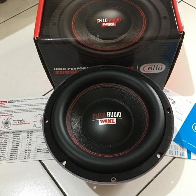 TERBARU - Subwoofer Cello W8XL monster subwoofer 8 inch dvc 4 ohm