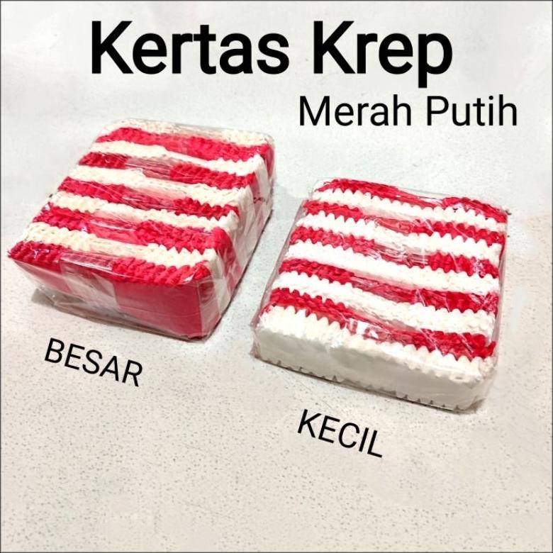 

Super Seller 1 Pak Kertas Krep Merah Putih Isi 10 Bungkus ( Besar & Kecil )