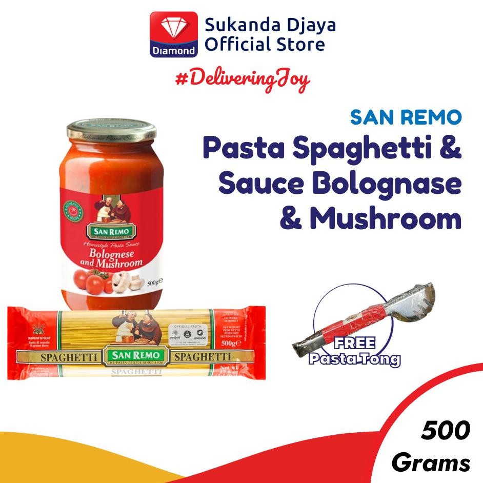 

San Remo Pasta Spaghetti Sauce Bolognase Mushroom Gr Free Pasta Tong