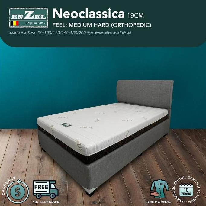 Full Set Kasur Latex Orthopedic Enzel Neoclassica  Uk 200X200