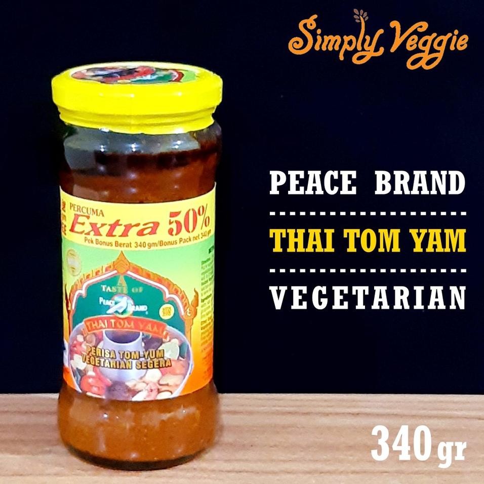 

Vegetarian Tom Yam Paste Peace Brand 340G Pasta Tomyam Vegetarian Tomyum Tom Yum Vegetarian