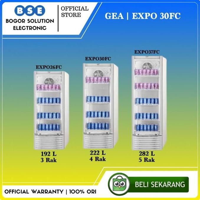 TERMURAH - Showcase Gea Expo 30FC Gea 30FC 222 Liter Gea Showcase 4 Rak EXPO30FC