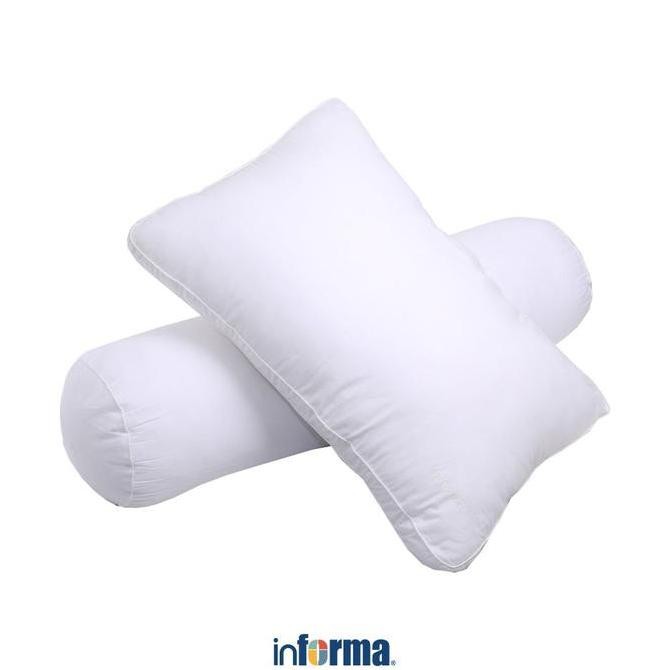 Informa Set 2 Pcs Bantal & Guling Dacron - Putih