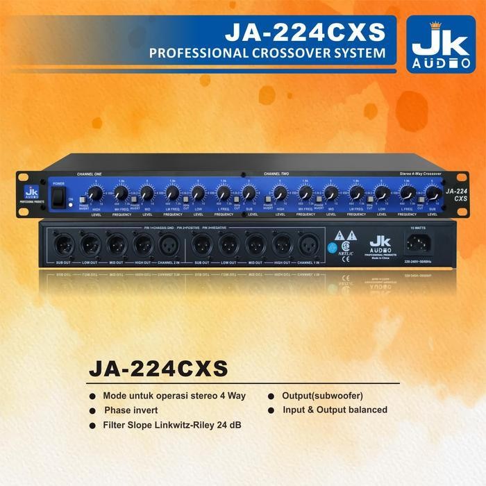 Crossover aktif 4 way subwoofer Jk audio JA 224 CXS