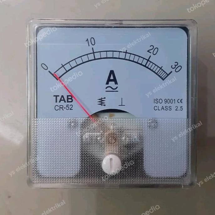 Ampere Meter Analog Ac/Dc Cr-52 30A Terbaru