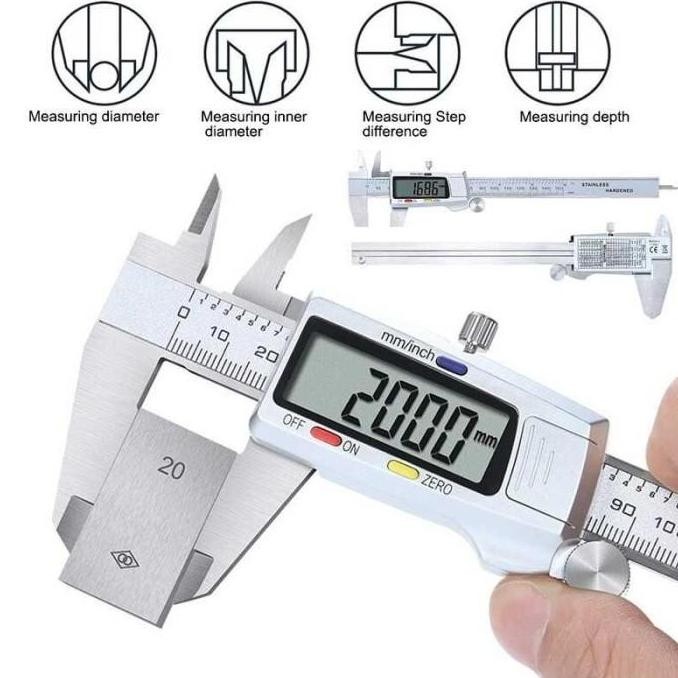 

Jangka Sorong Digital Lcd Caliper Sigmat Stainless Steel 150Mm