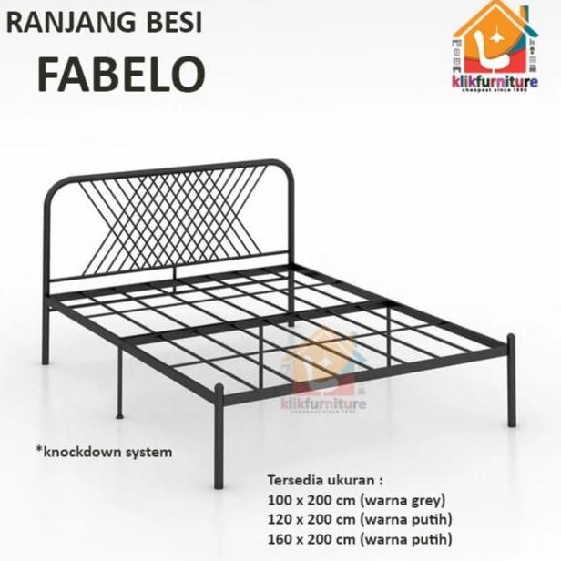 Ranjang Besi Tempat Tidur Besi Minimalis Fabelo
