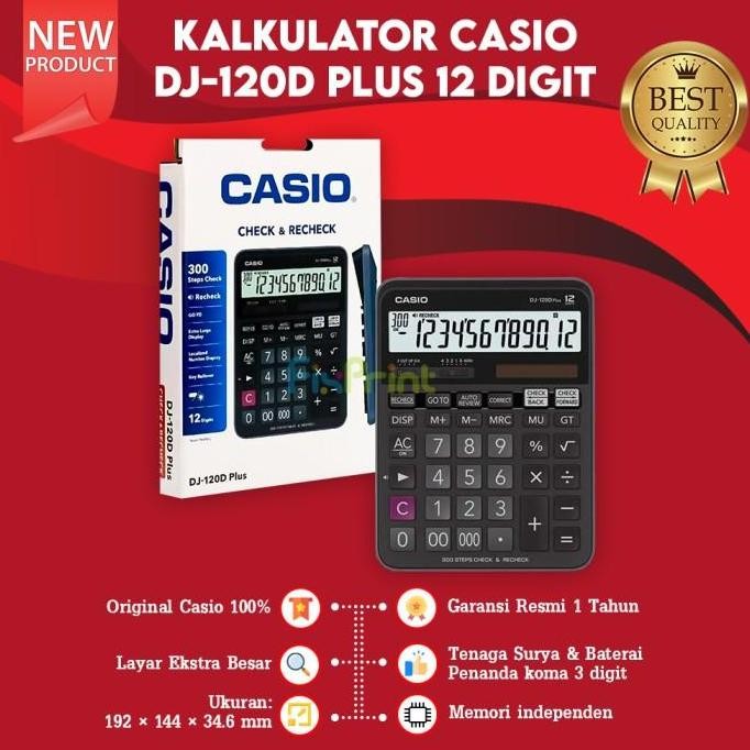 

Calculator Casio 10 / 16 / 12 / 14 Digit Kalkulator Dasar Garansi New