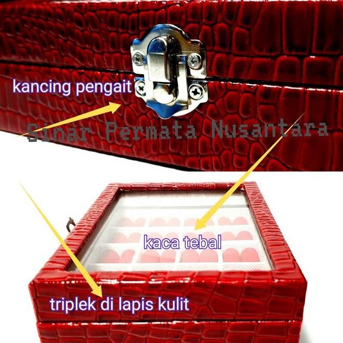 

Kotak tempat cincin batu akik dan permata isi 32pcs BS