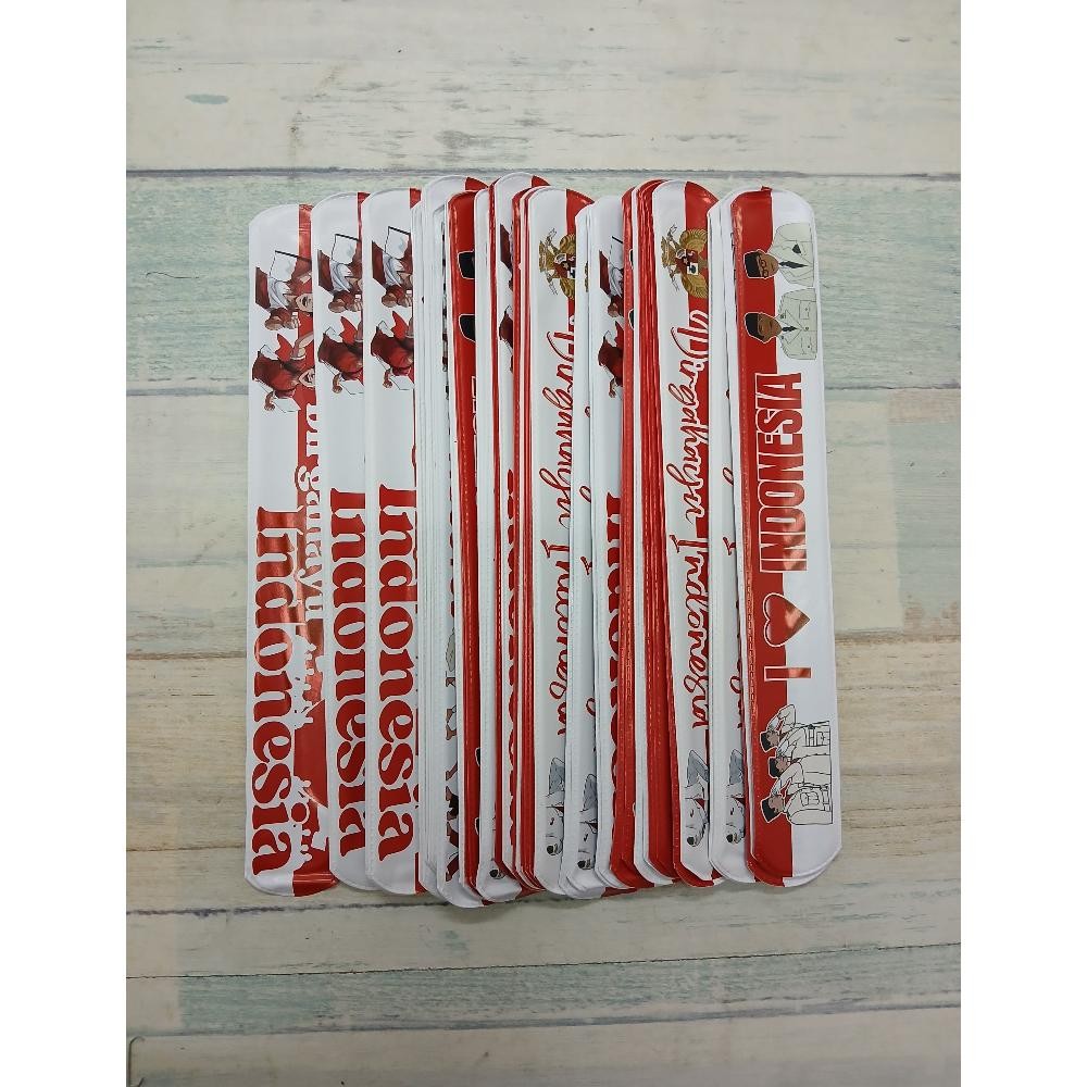 

Ter-98 Grosir 50 Pcs Mainan Anak Gelang Penggaris Motif Merah Putih/Kemerdekaan *Acc I Love Indonesia*