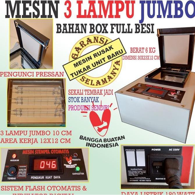 

Mesin Stempel Warna Flash Murah 3 Lampu Besar